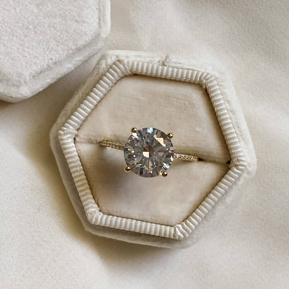 Jewelry - Gold 1.5ct Round Solitaire Diamond Ring